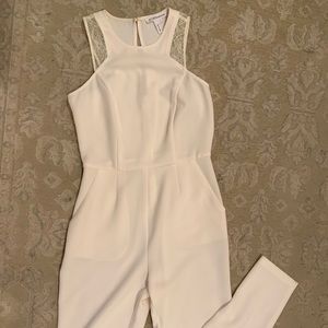 BCBG white jumpsuit